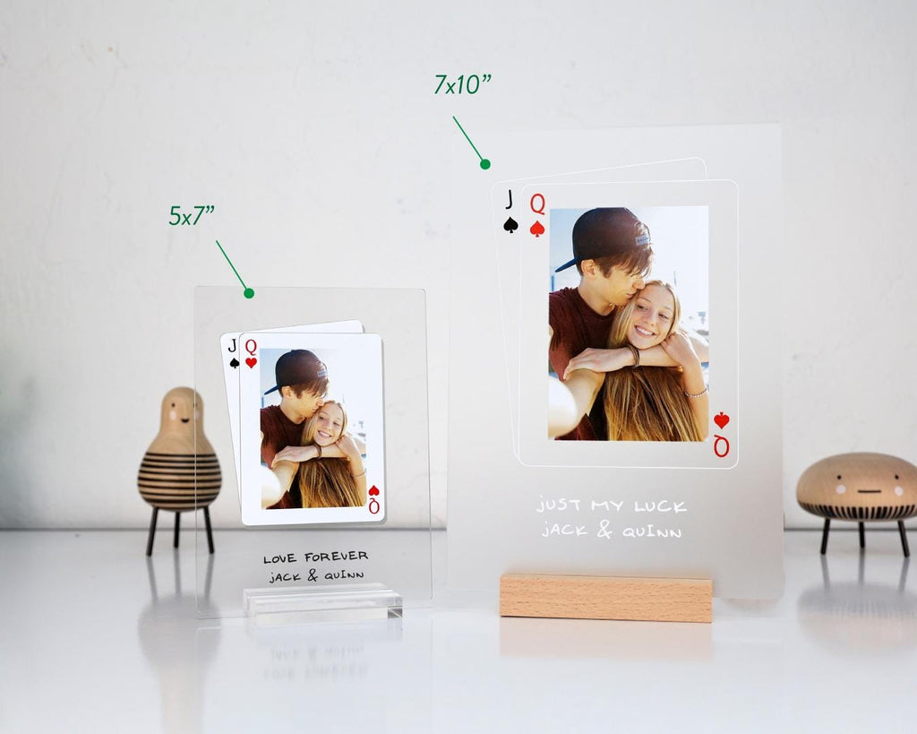 Custom Playing Card Photo Plaque Personalized Couple Gift Acrylic Photo Frame Anniversary Gift for Him — photo 8