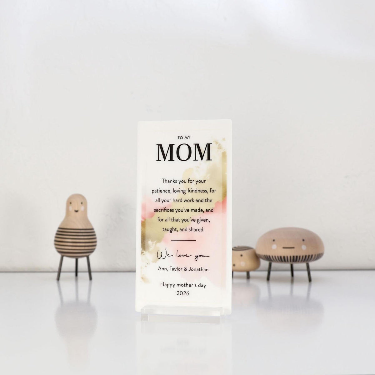 Custom Inspirational Quote Plaque Personalized Acrylic Gift for Mom Custom Message Sign Father’s Day Gift — photo 1