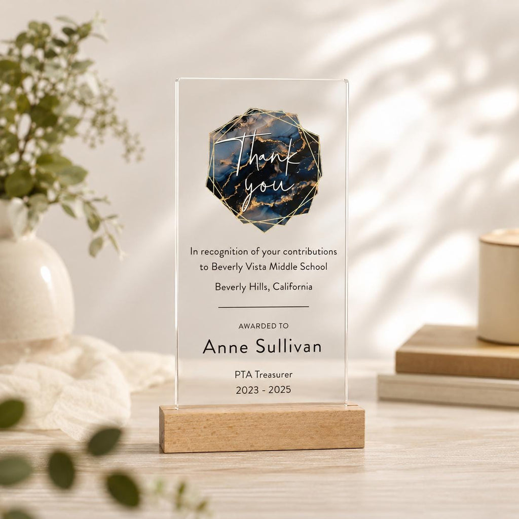 Personalized Acrylic Award Plaque | Custom Logo & Text Recognition Gift for PTA, Business,  Organizations — photo 6