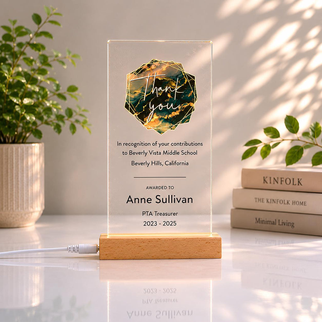 Personalized Acrylic Award Plaque | Custom Logo & Text Recognition Gift for PTA, Business,  Organizations — photo 10