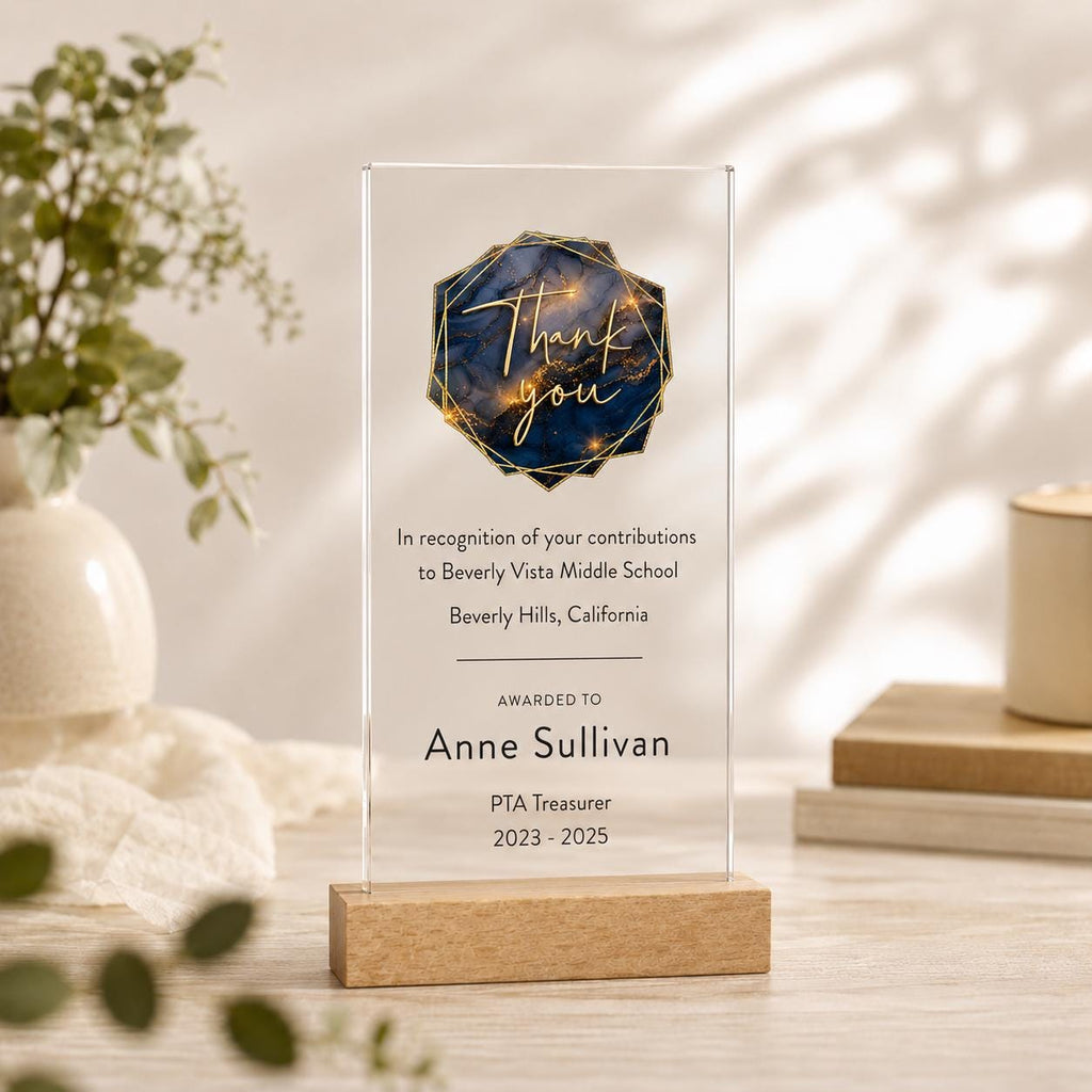 Personalized Acrylic Award Plaque | Custom Logo & Text Recognition Gift for PTA, Business,  Organizations — photo 4