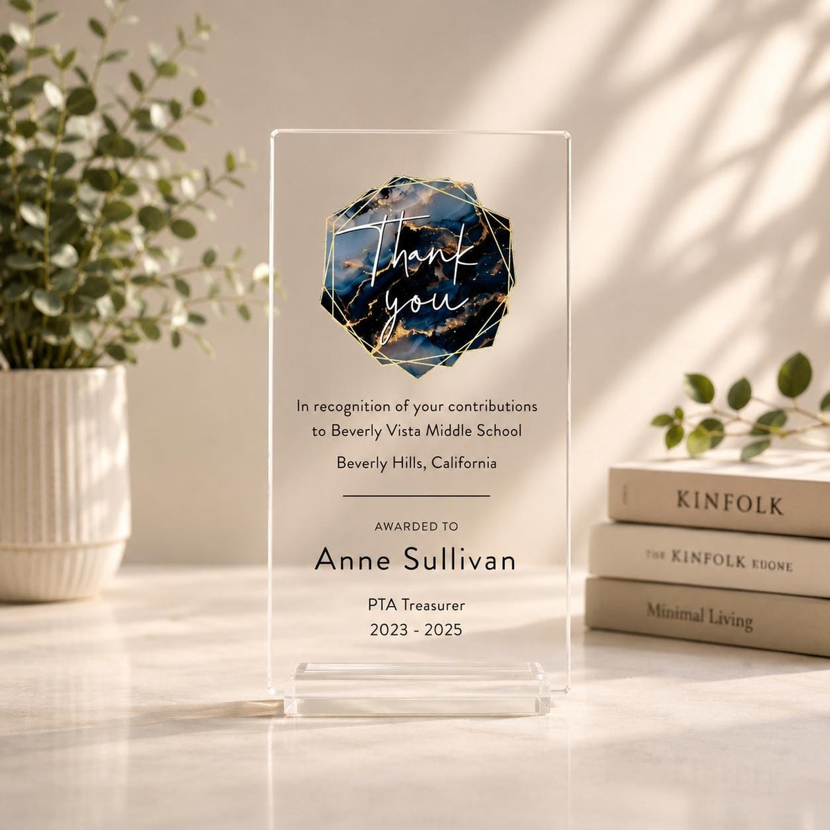 Personalized Acrylic Award Plaque | Custom Logo & Text Recognition Gift for PTA, Business,  Organizations — photo 8