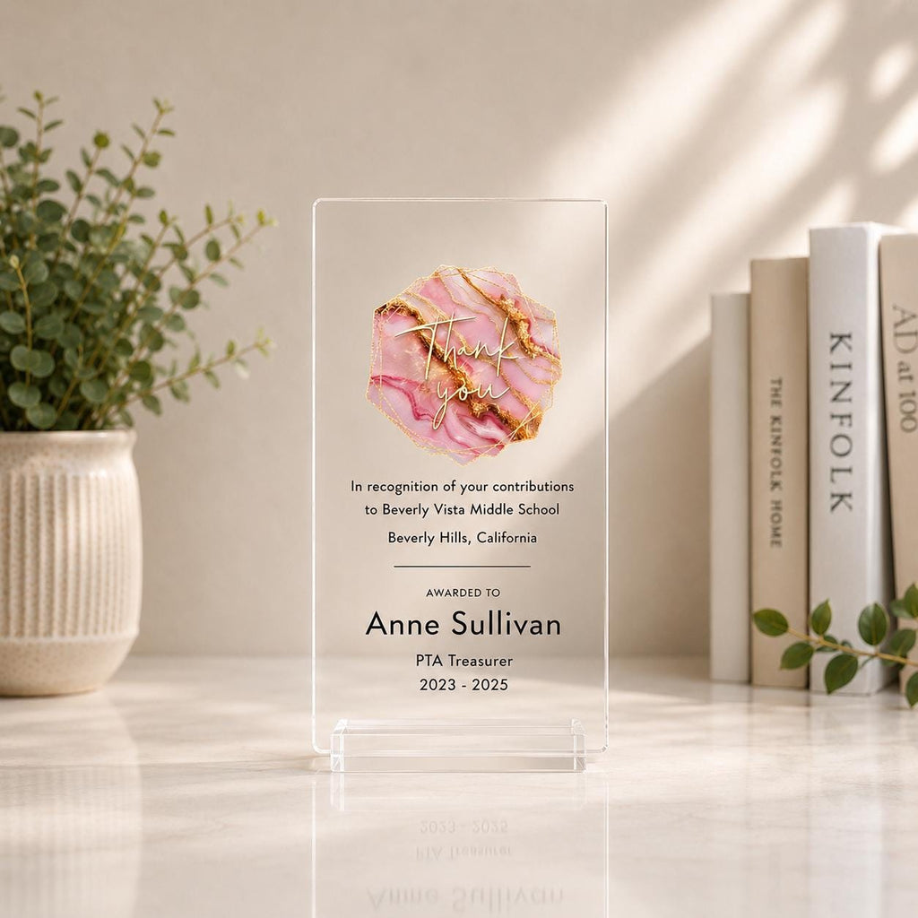 Personalized Acrylic Award Plaque | Custom Logo & Text Recognition Gift for PTA, Business,  Organizations — photo 5