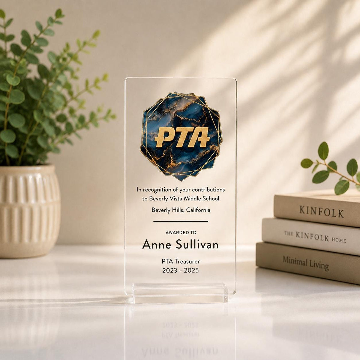 Personalized Acrylic Award Plaque | Custom Logo & Text Recognition Gift for PTA, Business,  Organizations — photo 2