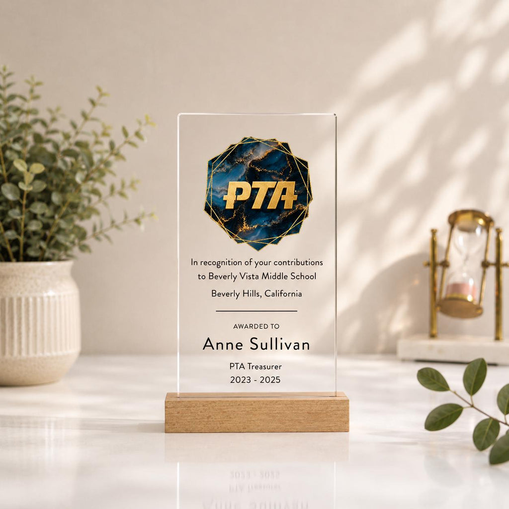 Personalized Acrylic Award Plaque | Custom Logo & Text Recognition Gift for PTA, Business,  Organizations — photo 1