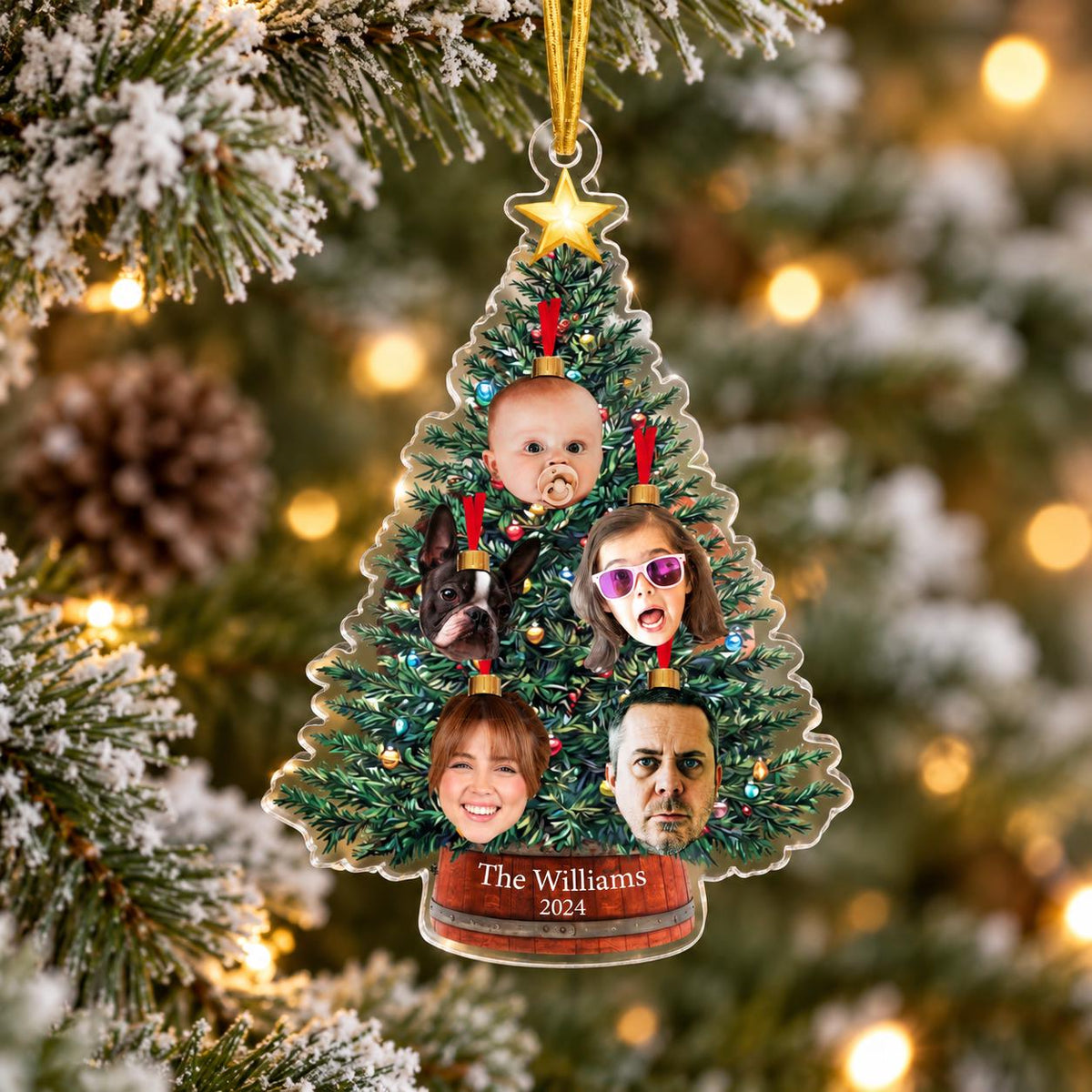 Custom Family Face Christmas Ornament, Personalized Photo Ornament, Funny Holiday Keepsake — photo 2