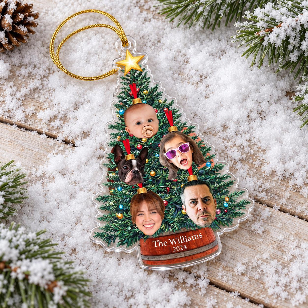 Custom Family Face Christmas Ornament, Personalized Photo Ornament, Funny Holiday Keepsake — photo 1