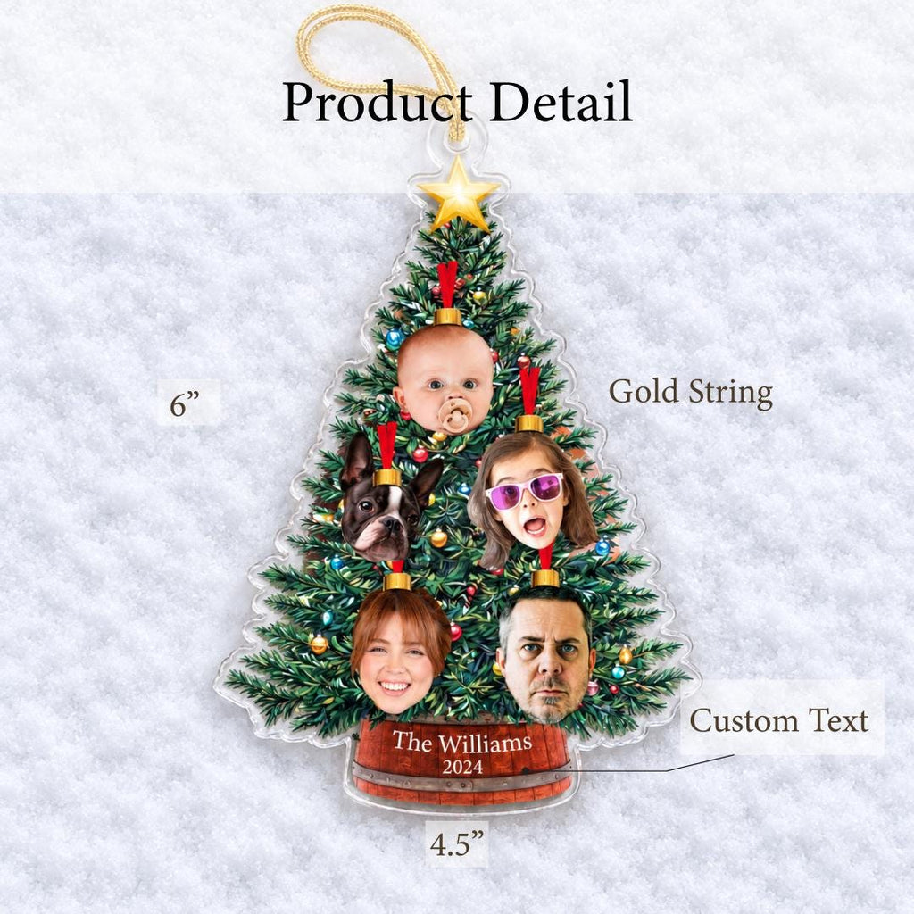 Custom Family Face Christmas Ornament, Personalized Photo Ornament, Funny Holiday Keepsake — photo 3